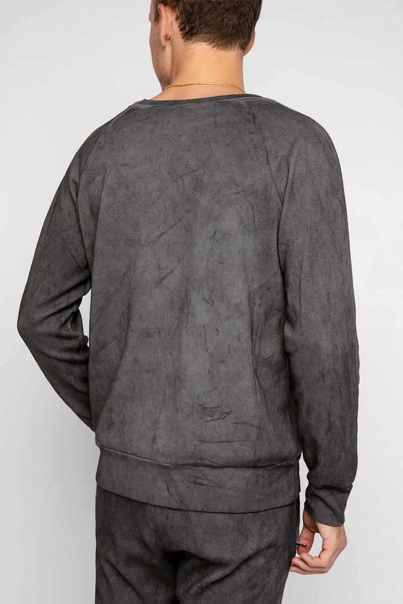 Sweatshirt With Dirty Effect in Charcoal