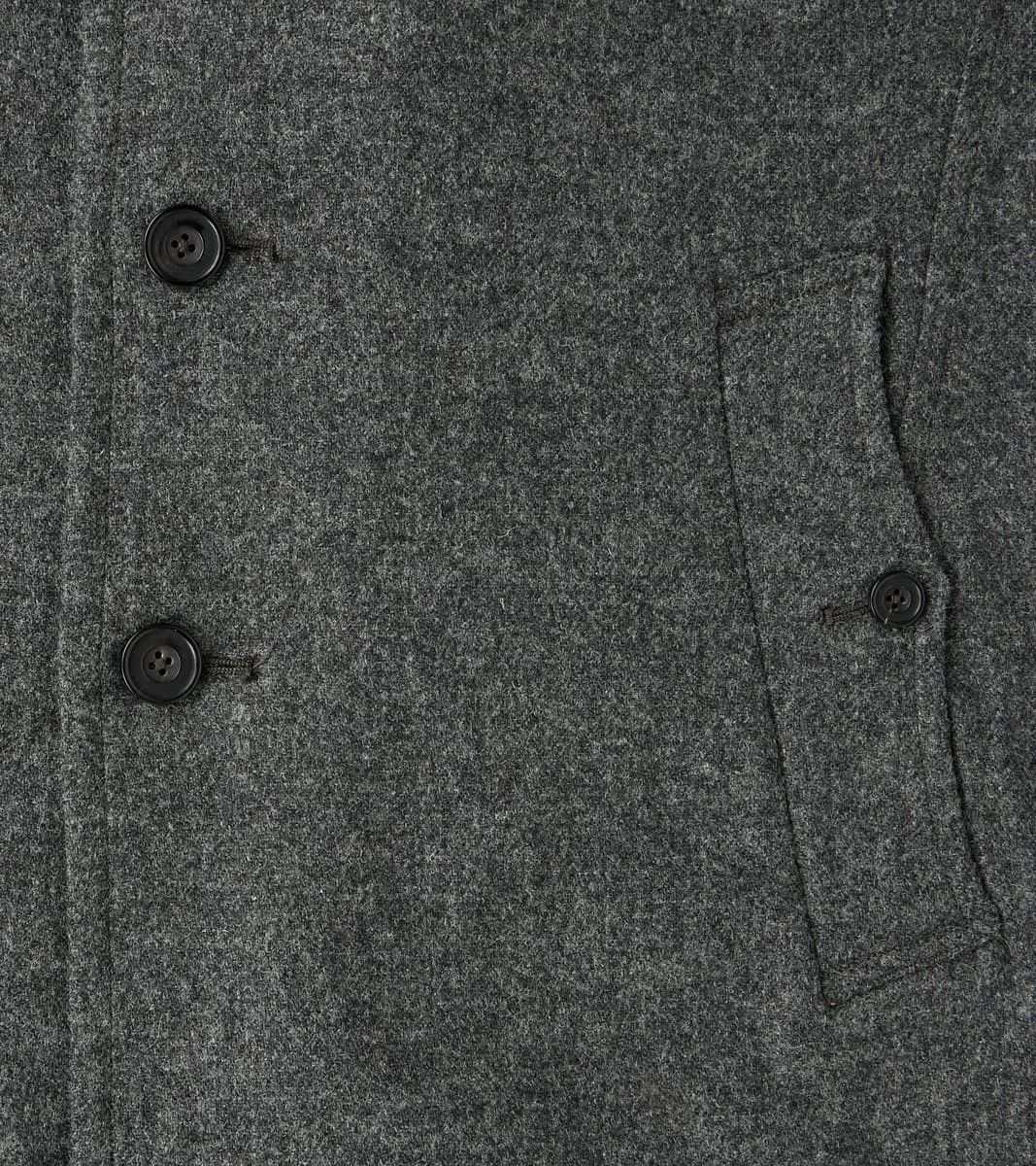 Swiss Army Officer Coat - Fox Brothers® Grey Flannel Tweed Twill