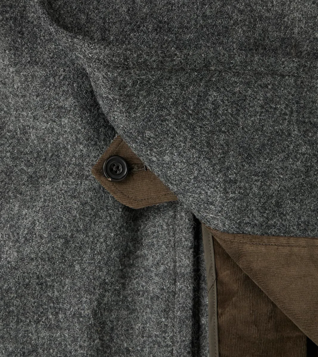 Swiss Army Officer Coat - Fox Brothers® Grey Flannel Tweed Twill