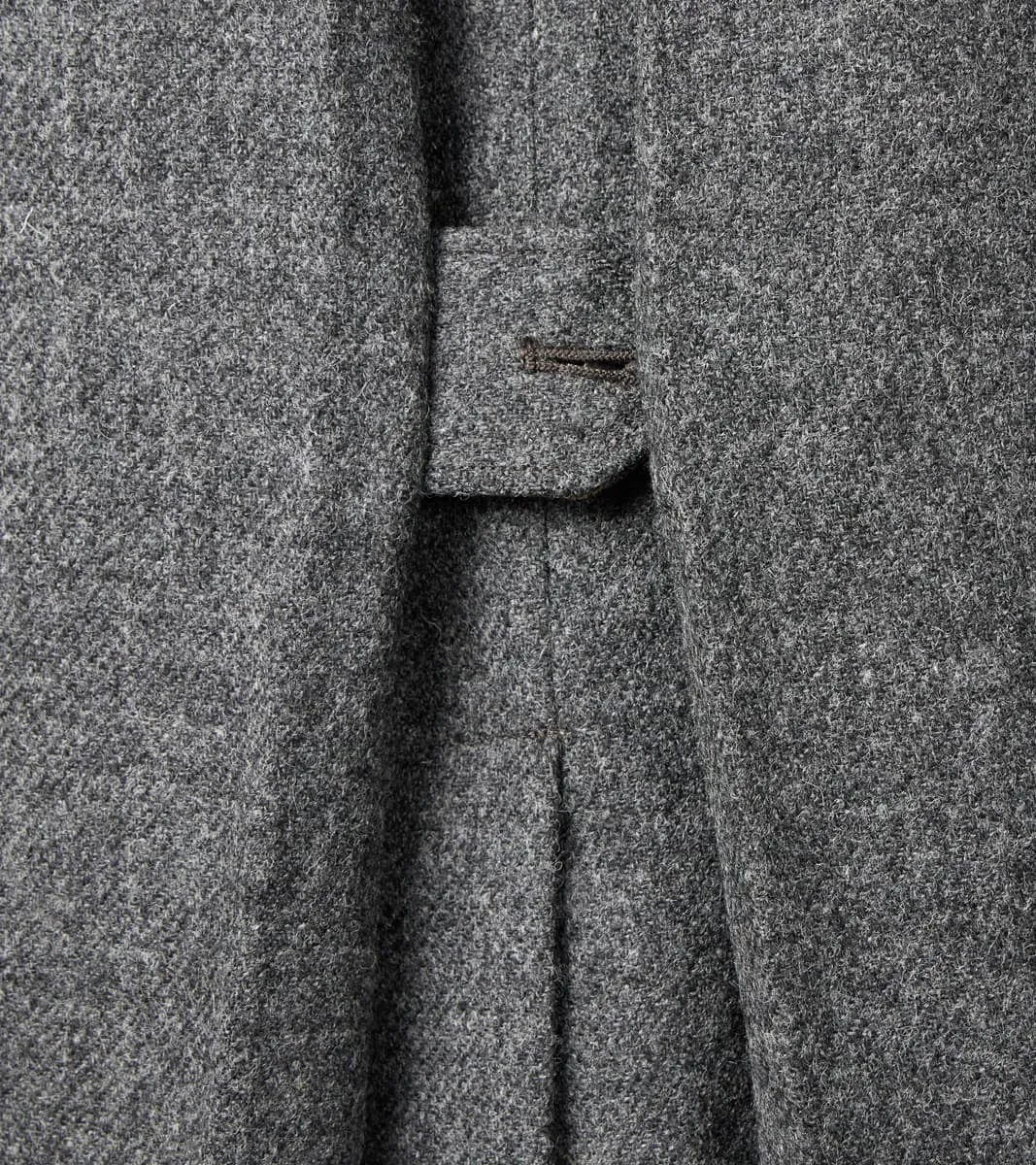 Swiss Army Officer Coat - Fox Brothers® Grey Flannel Tweed Twill