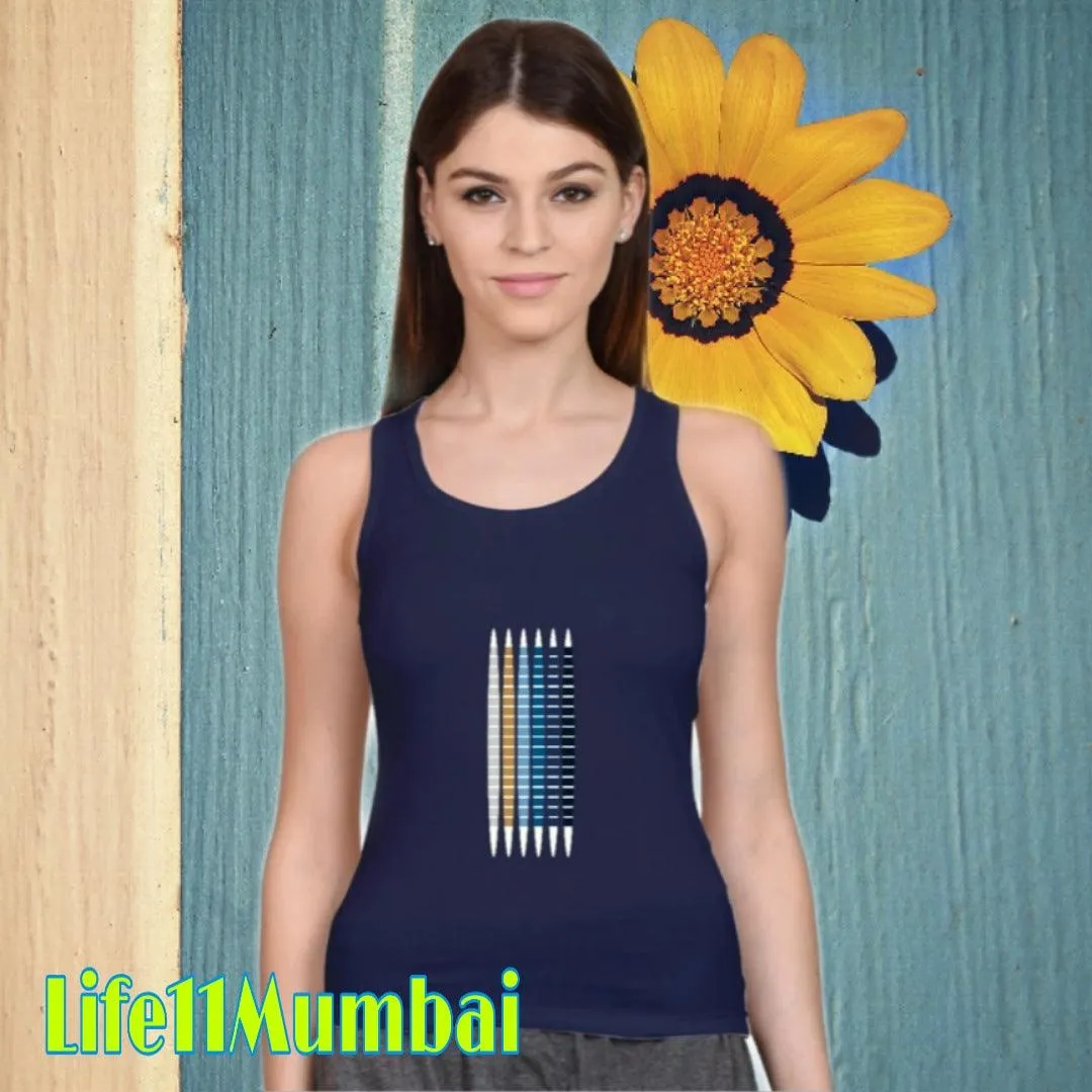 Tank Top with Geometric Stripes T01