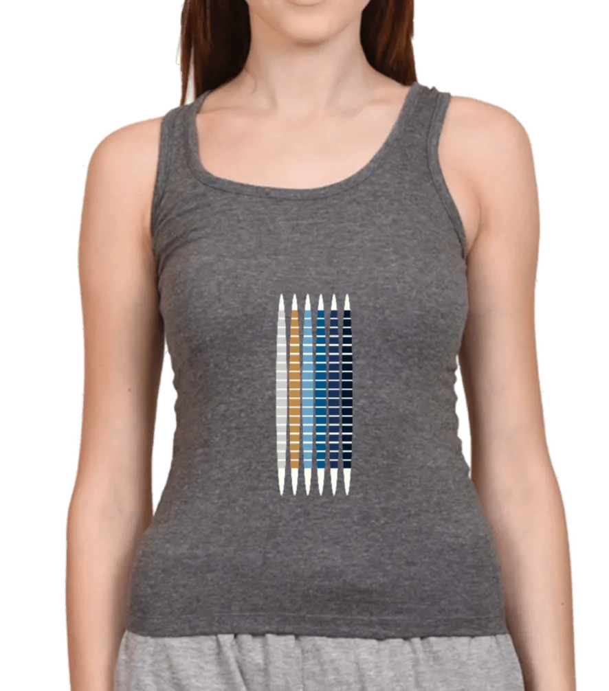 Tank Top with Geometric Stripes T01