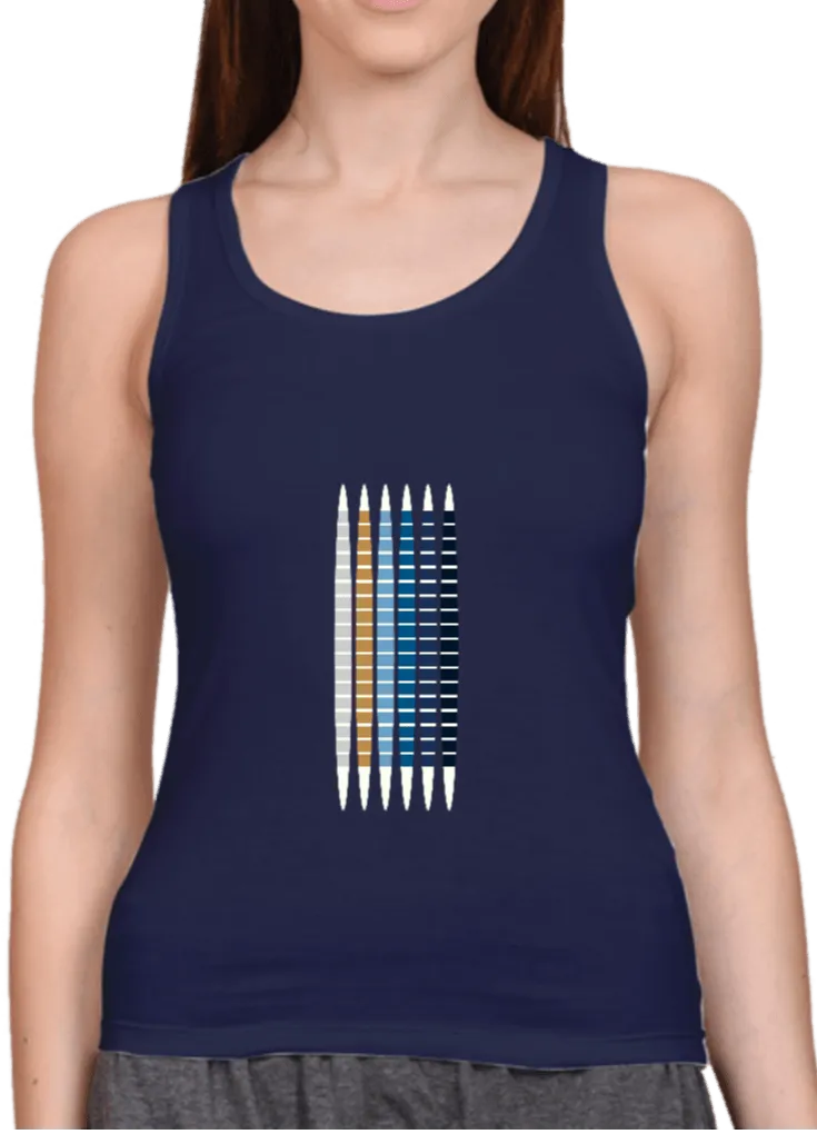 Tank Top with Geometric Stripes T01