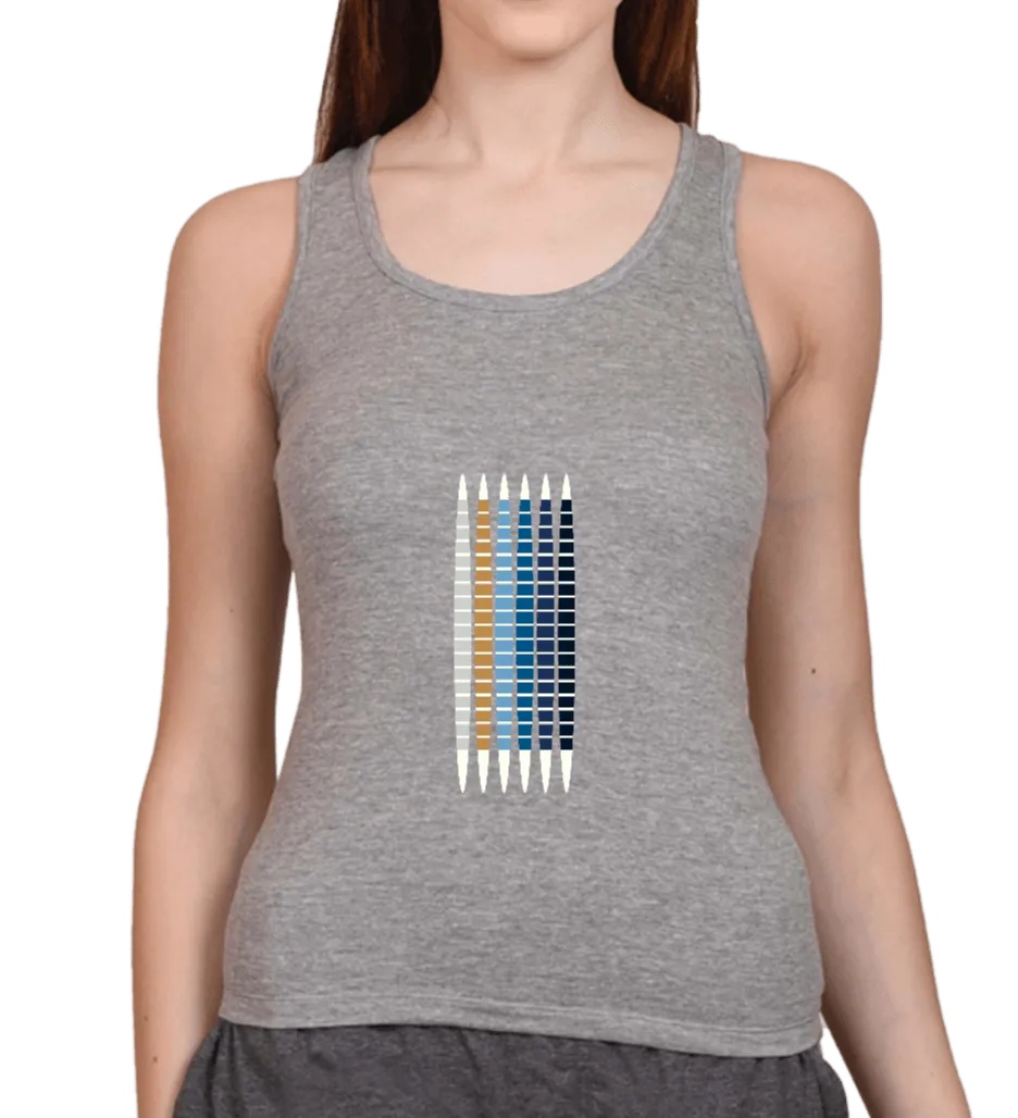 Tank Top with Geometric Stripes T01