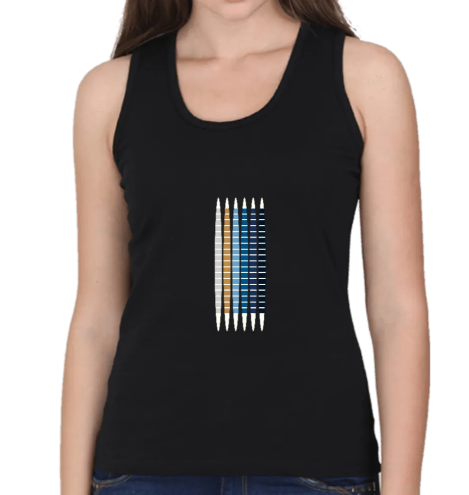 Tank Top with Geometric Stripes T01