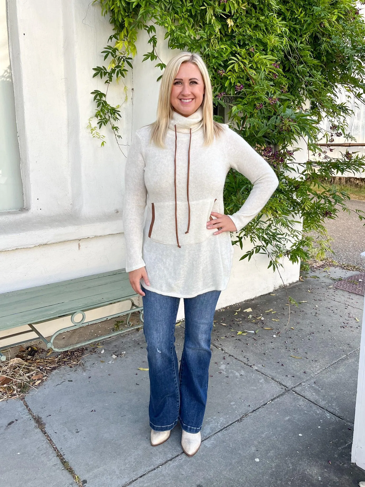 Taupe Drawstring Tunic