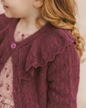 The Ruffle Cardigan by Noralee - Fig - KIDS