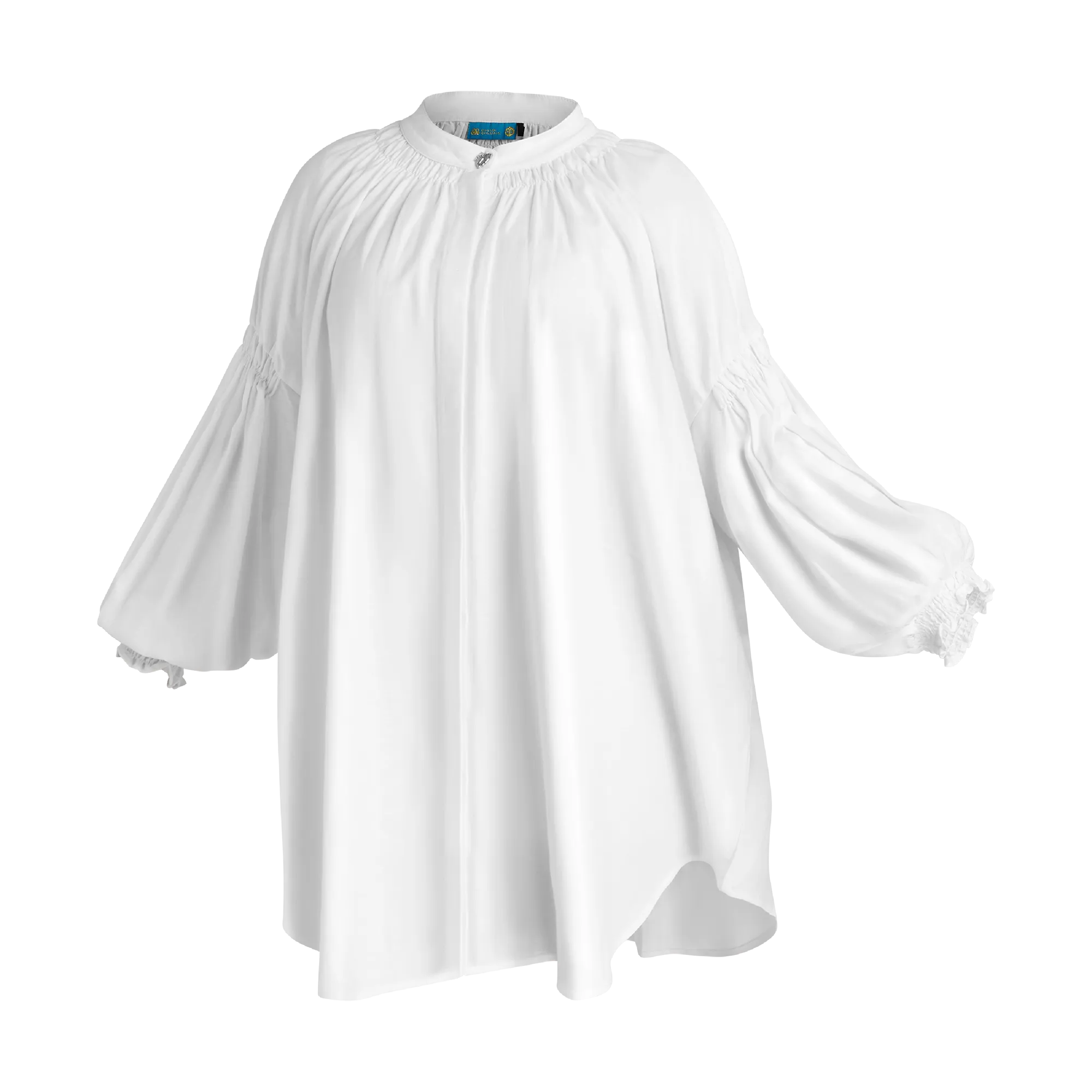 THE STROMBUS BANDED TUNIC-WHITE