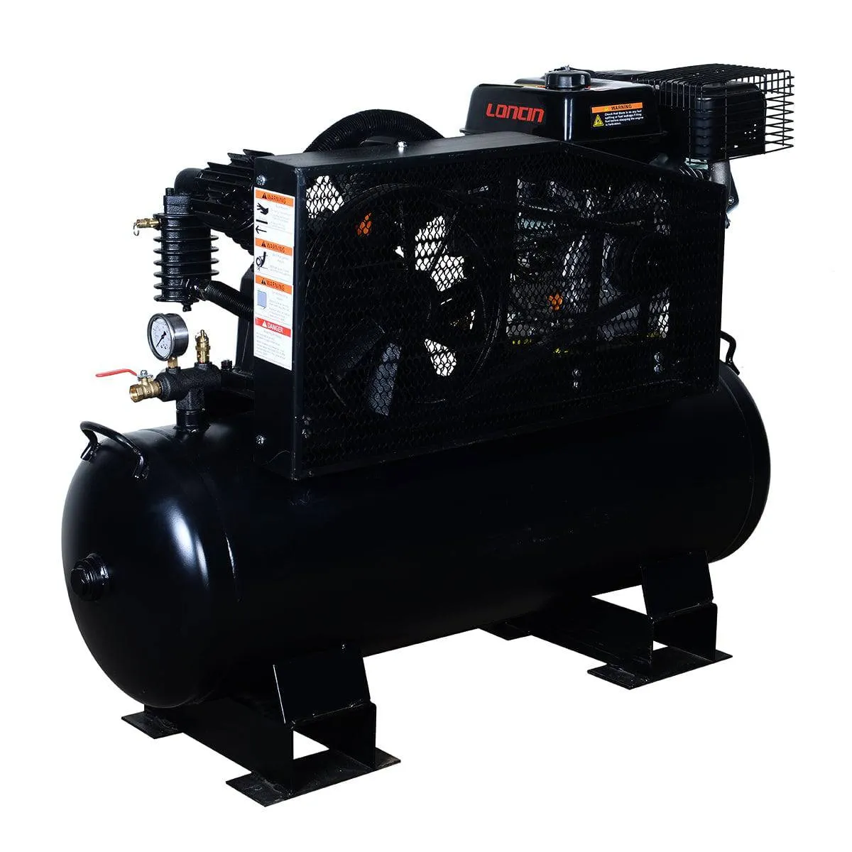 TMG Industrial 40 Gallon 2-Stage Truck Mounted Air Compressor, 9 HP OHV Loncin Engine, Horizontal Tank, 18.7 CFM @ 90 PSI, TMG-GAC40