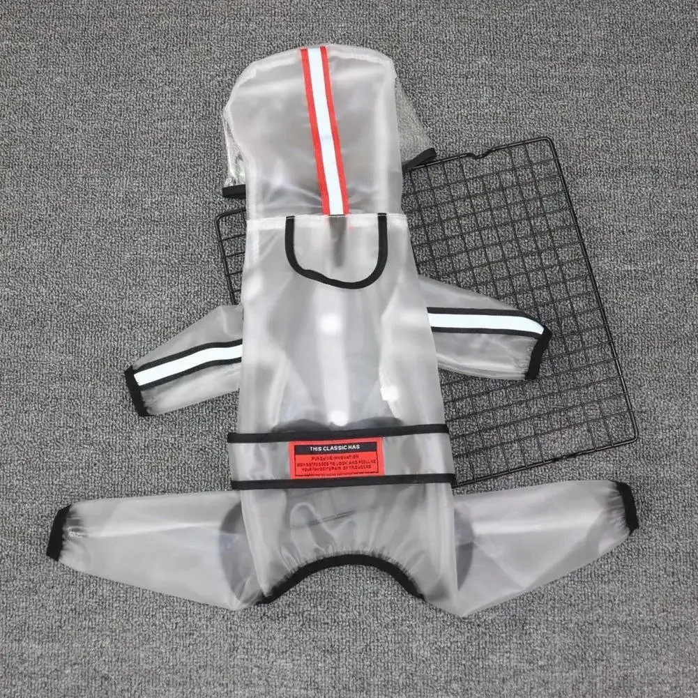 Transparent Breathable Dog Raincoat