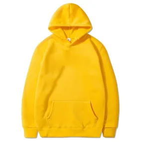 Trendy Men's Solid Color Hoodie - Casual Pullover Sweatshirt