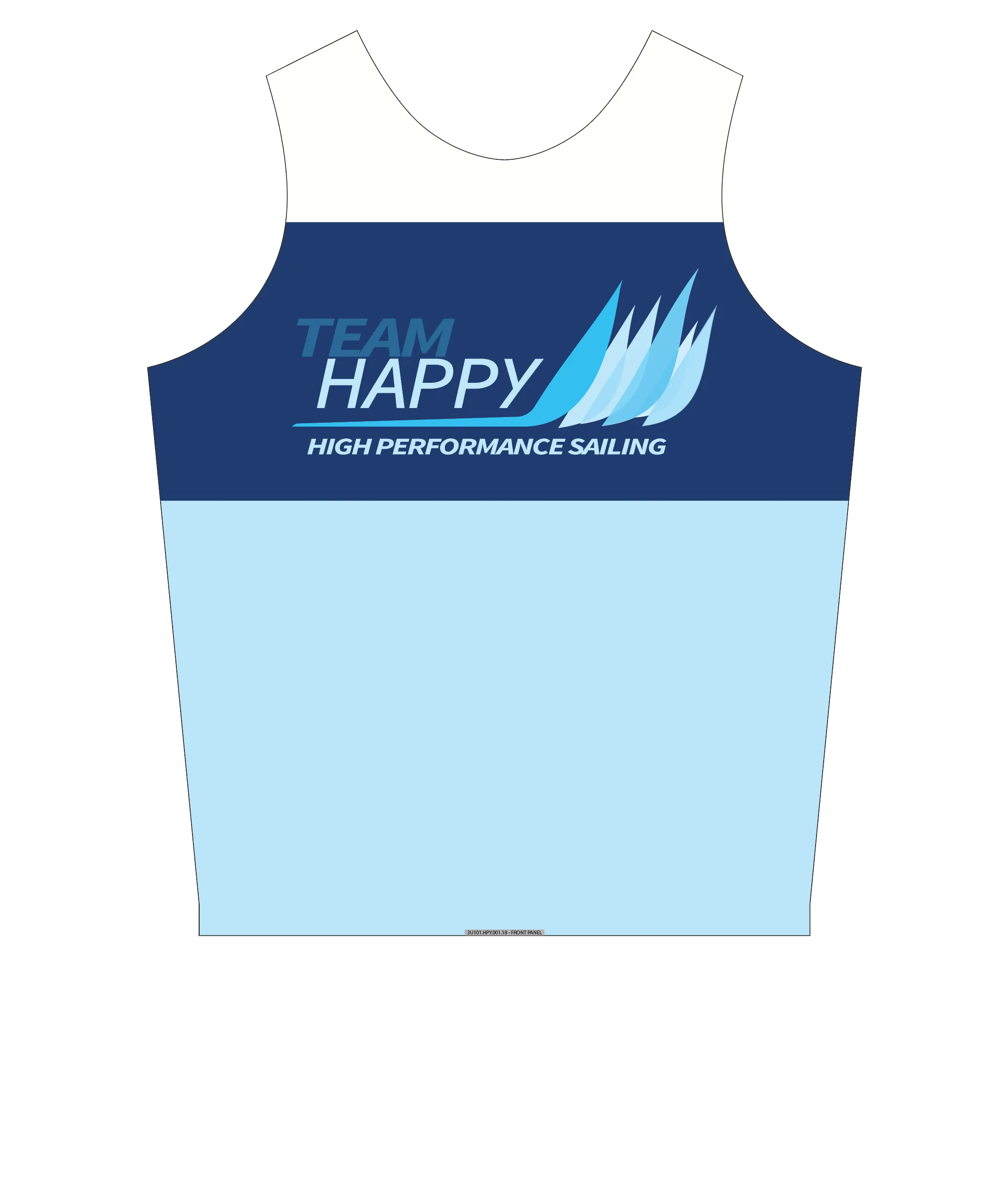 UNISEX PINNIE TOP TANK LT BLUE | TEAM HAPPY