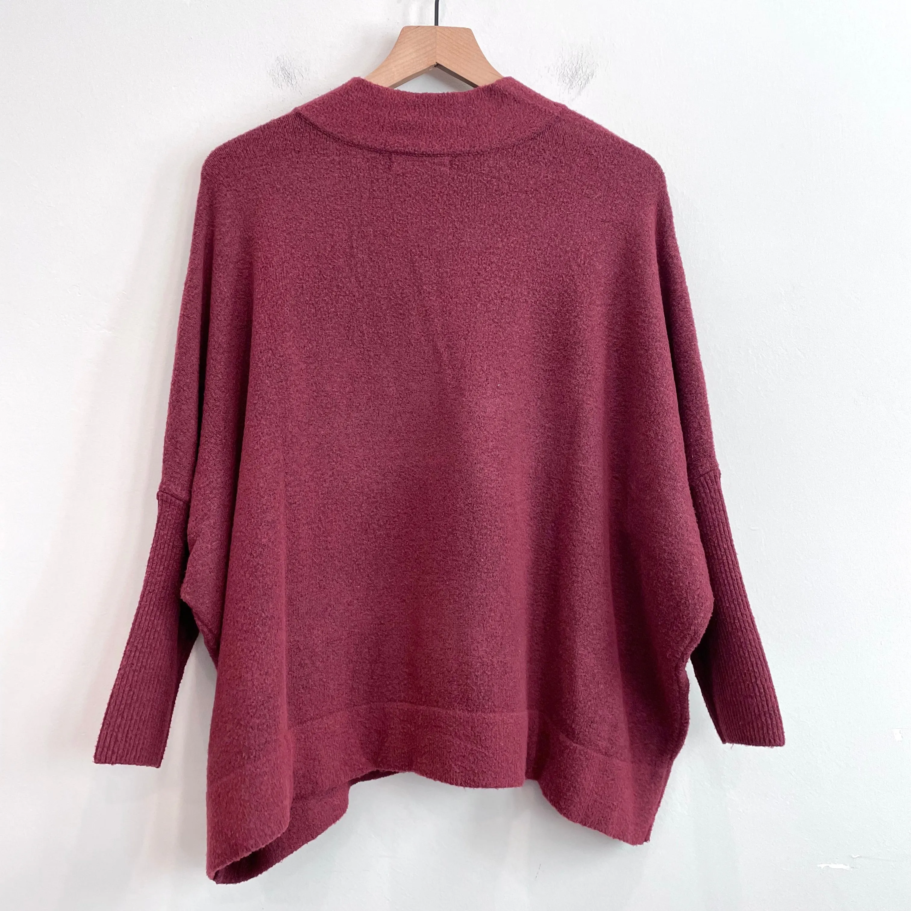 V-Neck Dolman Sleeve Oversized Sweater