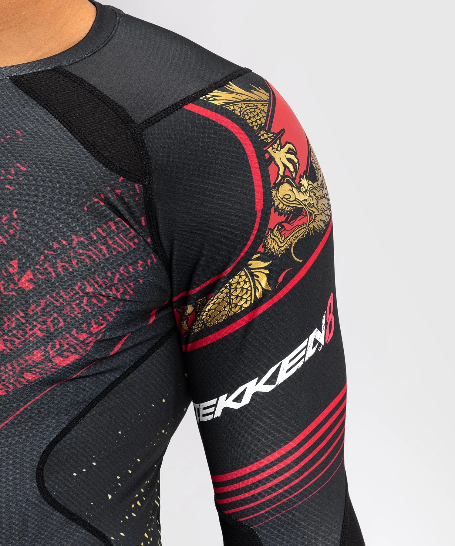 Venum x TEKKEN 8 - Marshall Law Rashguard - Black/Red/Gold