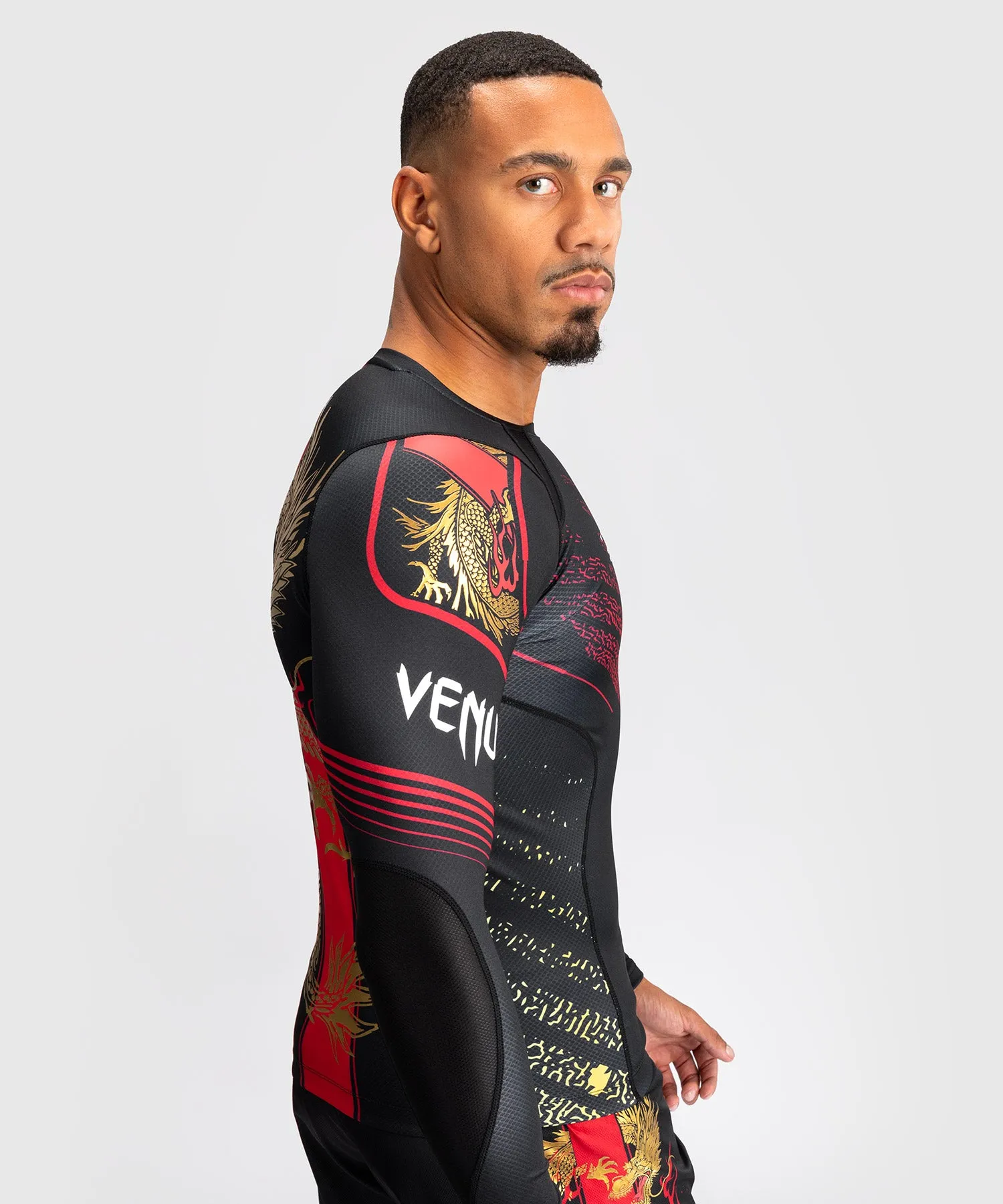 Venum x TEKKEN 8 - Marshall Law Rashguard - Black/Red/Gold