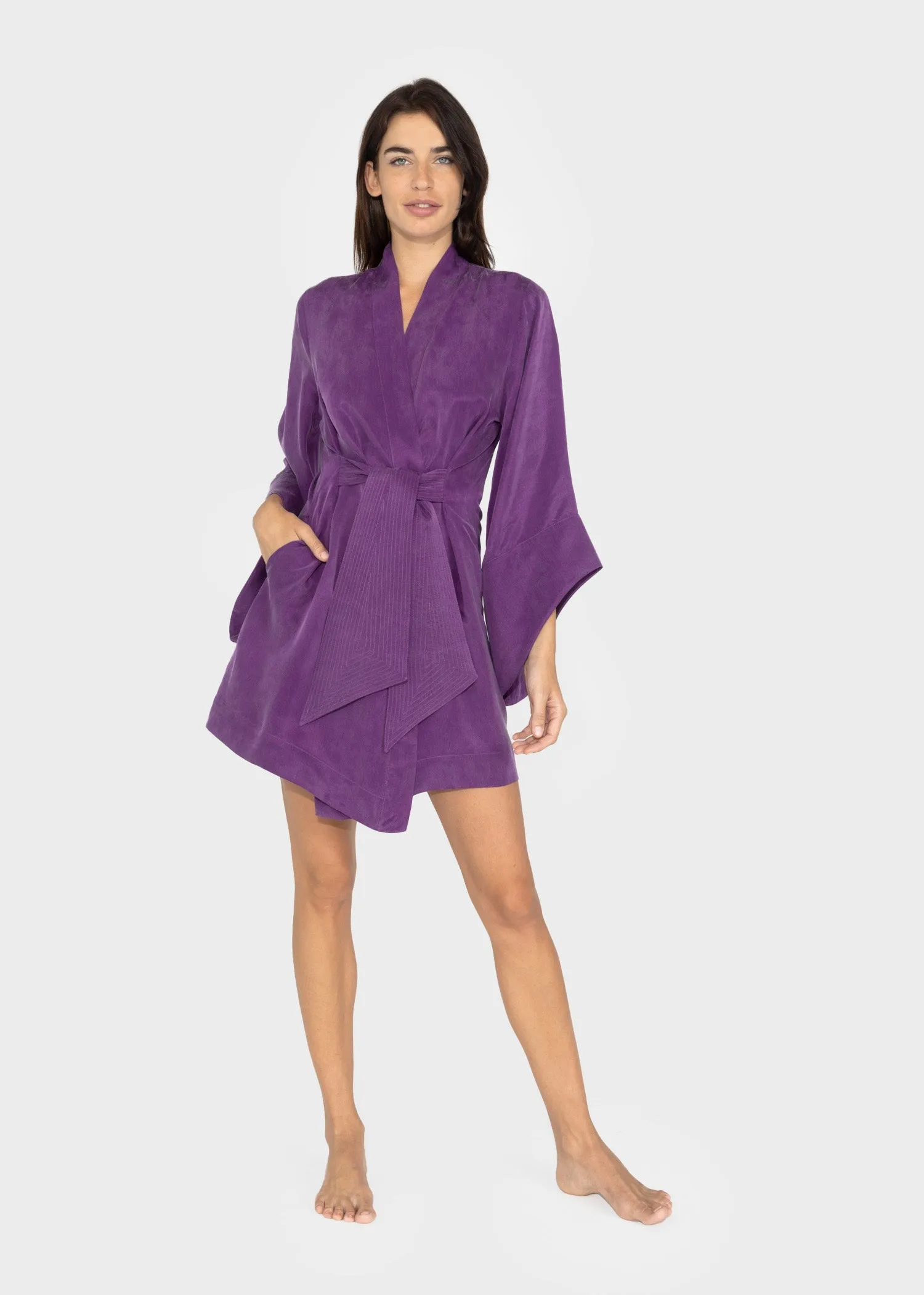 Voilet Amara Mini Kimono Robe