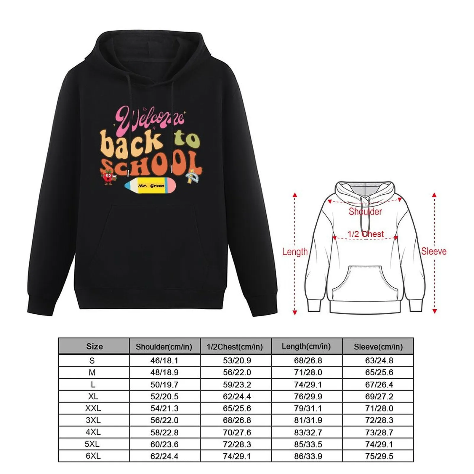 Welcome Back to School Custom Teacher Name Hoodie for Men Back to School