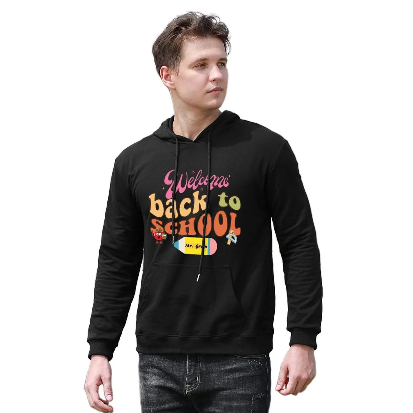 Welcome Back to School Custom Teacher Name Hoodie for Men Back to School