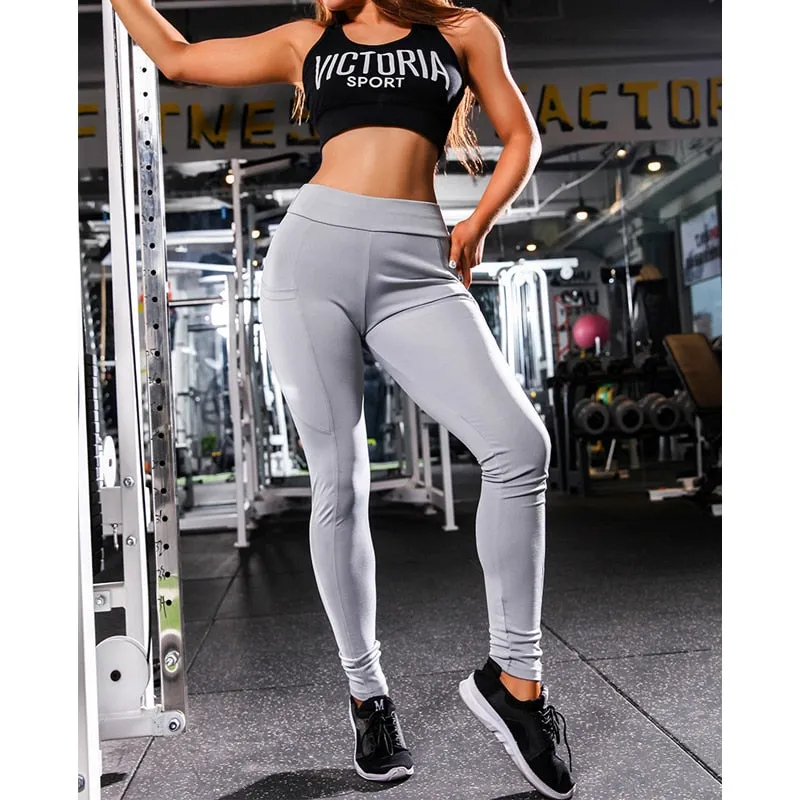 WOMEN SPORT LEGGINGS WITH POCKETS