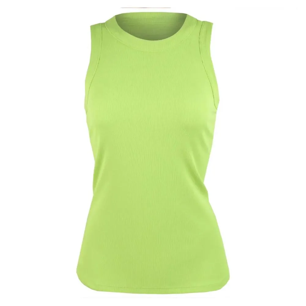 Women's Essential Rib Tennis Tank Sharp Green