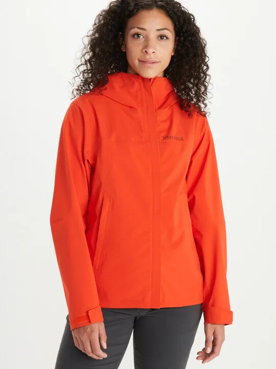 Womens Precip Eco Pro 3L Jacket (Red Sun)