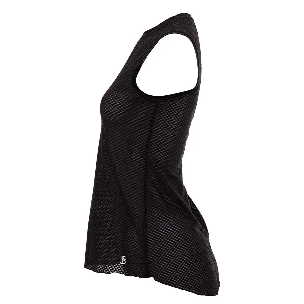 Women's Sleeveless Tennis Top Black