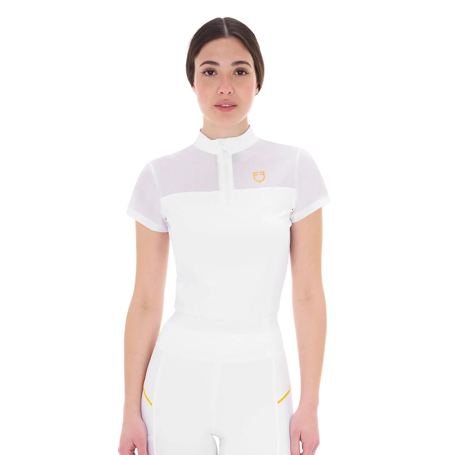 Women's Training Polo Shirt with Mesh Inserts