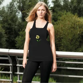 Yellow Flower Women's Loose Racerback Tank Top